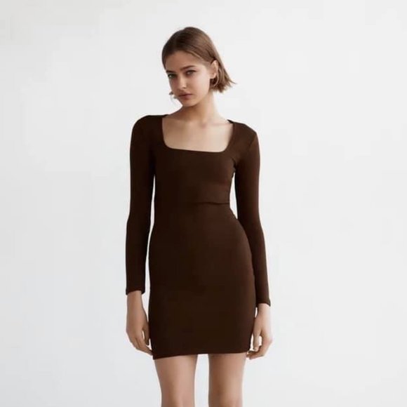 ZARA, Small, Brown Mini Dress - Picture 1 of 5
